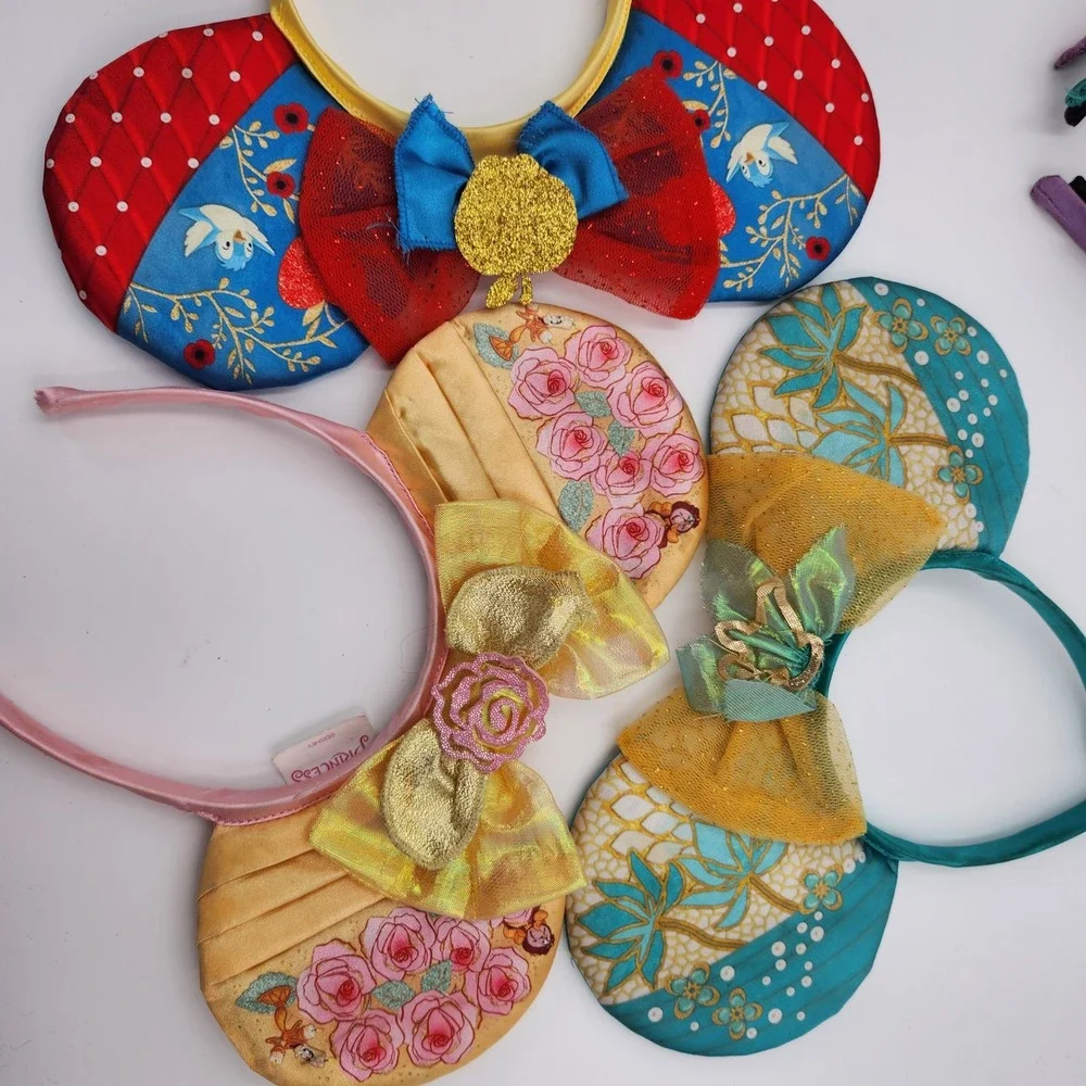 Disney Headband Ears Girls Princess Villains Snow White Maleficent Belle Ariel